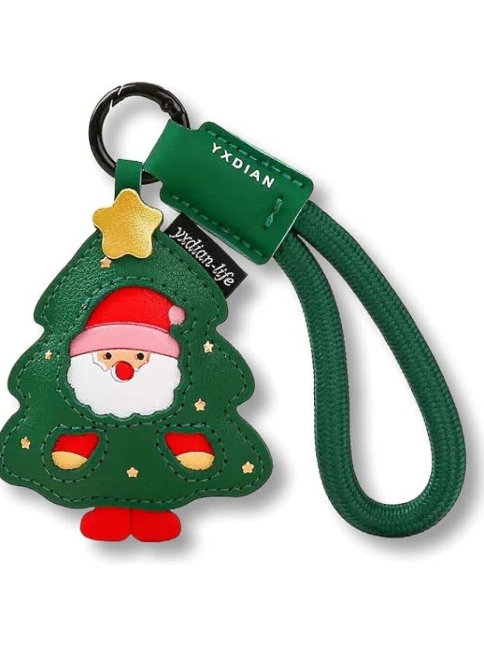 Cute Santa Claus Christmas tree purse charm keychain - Picture 6 of 8